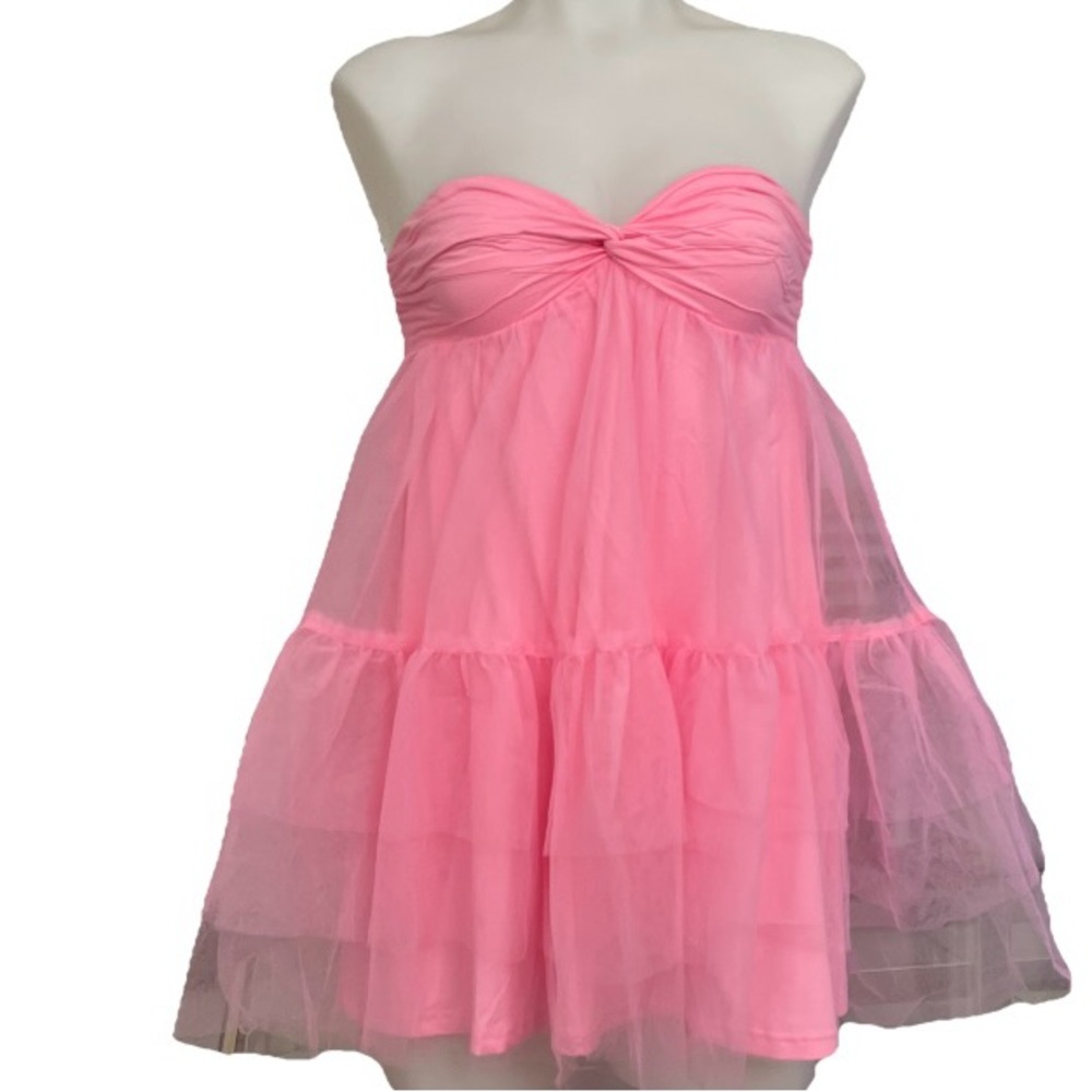 Beginning Boutique Blush Pink Tulle Dress size 4 Brand New.